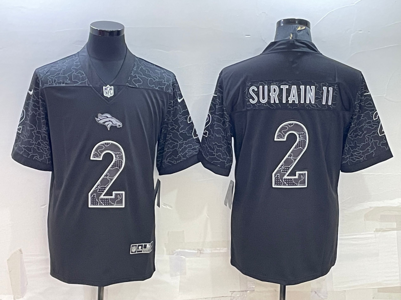 Men's Denver Broncos Patrick Surtain II #2 Black Retired Player RFLCTV Limited Jerseys
