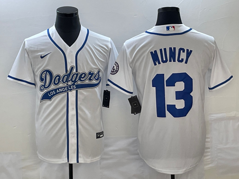 Men's Los Angeles Dodgers Max Muncy #13 White Player Jerseys Joint Edition