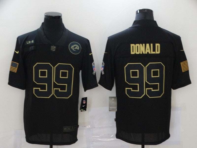 Men's Los Angeles Rams Aaron Donald #99 Black Game Player Jerseys