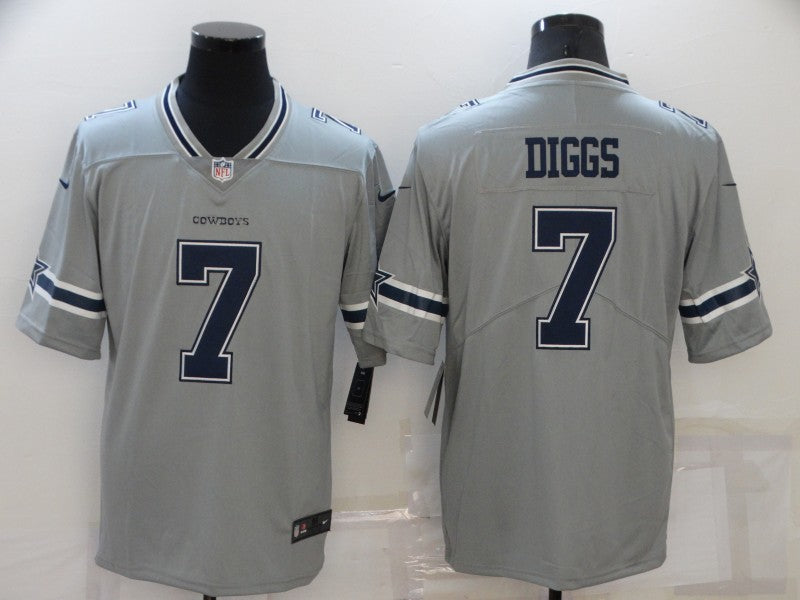 Men's Dallas Cowboys Trevon Diggs #7 Gray Inverted Legend Jerseys