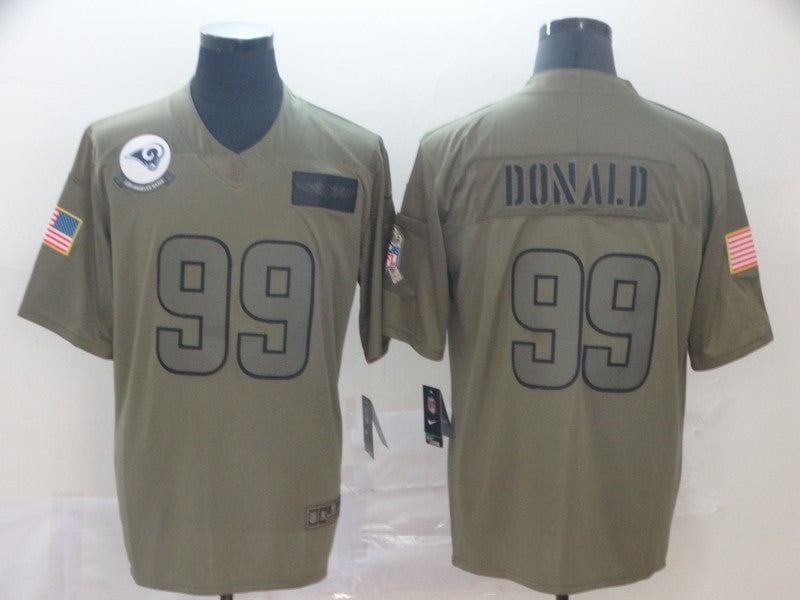 Men's Los Angeles Rams Aaron Donald #99 Brown Game Jerseys