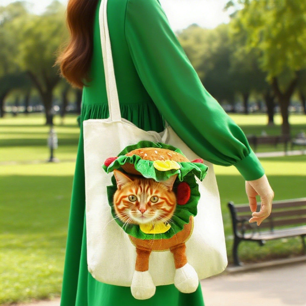 Large-capacity Canvas Pet Carrier With An Ope – The Smart Choice for Your Home