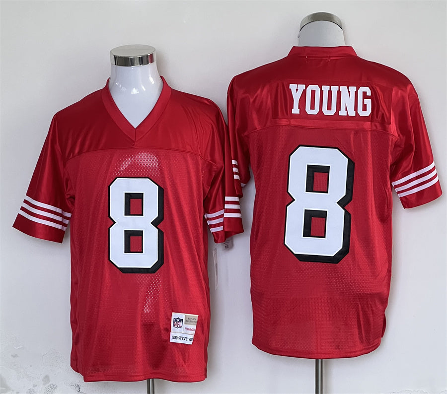 Men's San Francisco 49ers Steve Young Mitchell & Ness Scarlet Legacy Replica Player Jerseys
