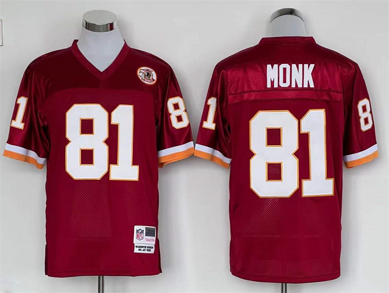Men's Washington Redskins Art Monk Mitchell & Ness Burgundy Legacy Replica Jerseys