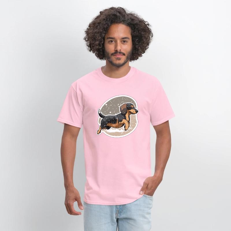 Dachshund Running In Snow