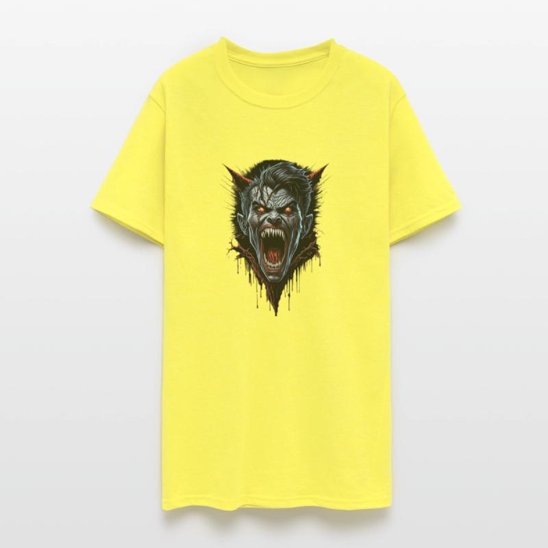 Dark Zombie Wolf Head Illustration