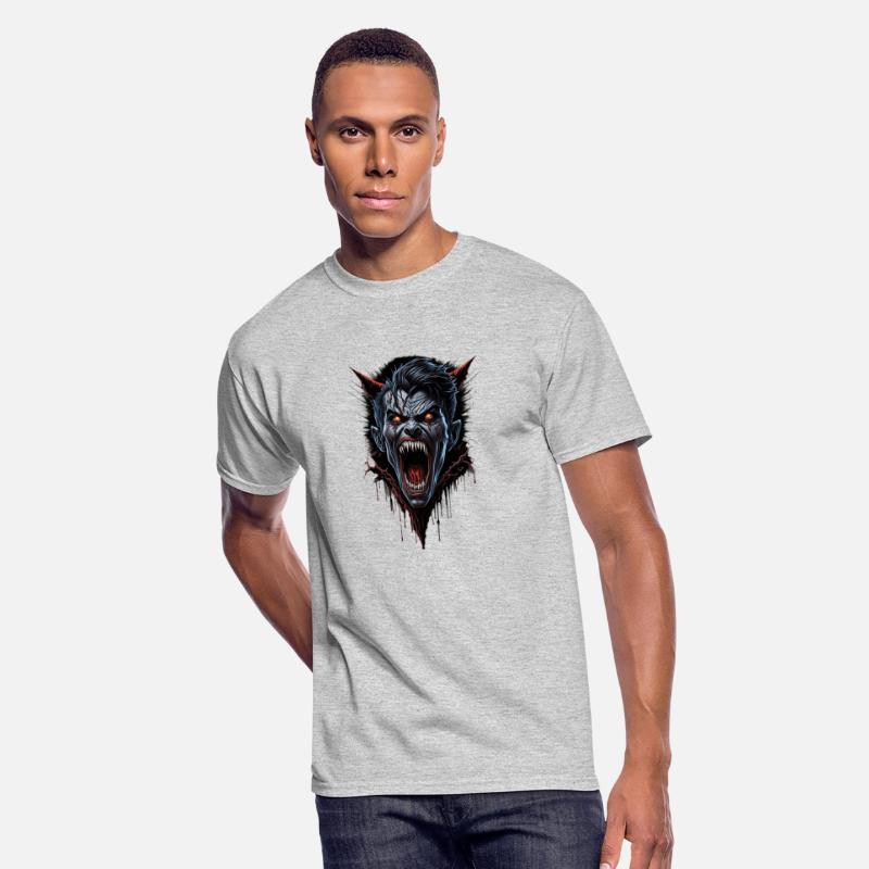 Dark Zombie Wolf Head Illustration