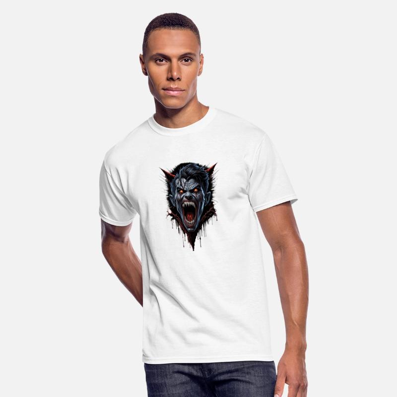 Dark Zombie Wolf Head Illustration