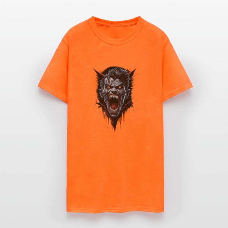 Dark Zombie Wolf Head Illustration