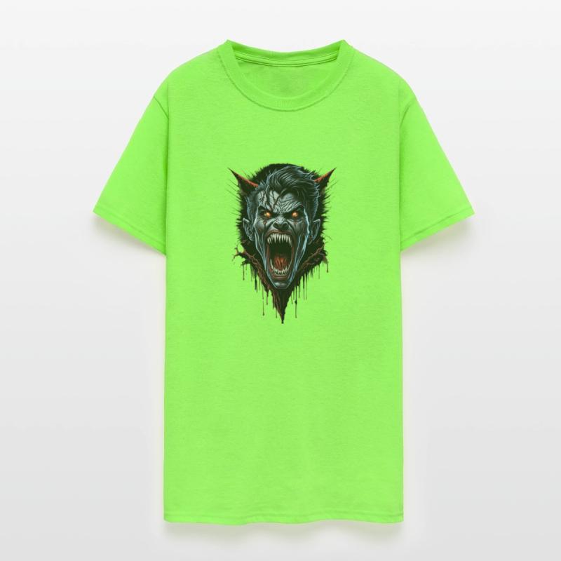 Dark Zombie Wolf Head Illustration