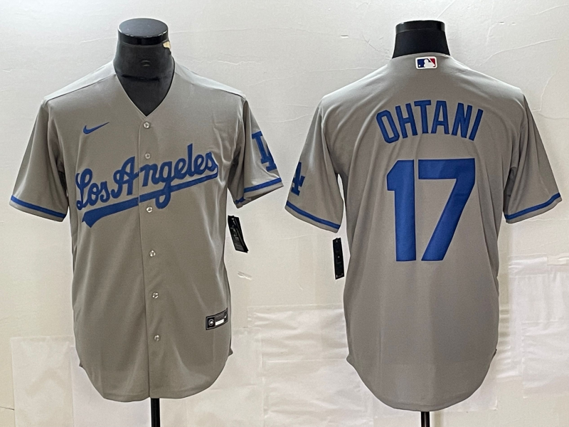 Men's Los Angeles Dodgers Shohei Ohtani #17 Gray Player Game Jerseys