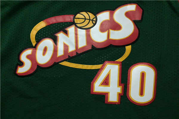 SuperSonics 40# Sean Kemp Green 95-96 Classic Retro Premium Mesh Fan Edition Jersey