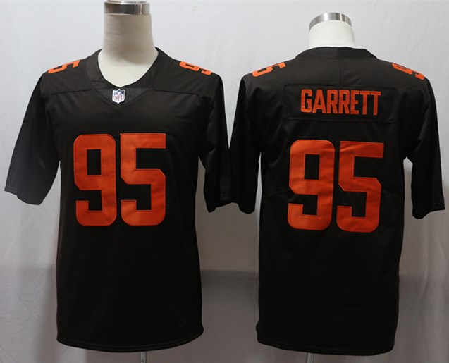 Men's Cleveland Browns Myles Garrett #95 Brown Alternate Legend Jerseys