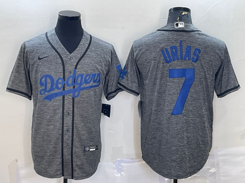 Men's Los Angeles Dodgers Julio Urias Gray Replica Player Jerseys