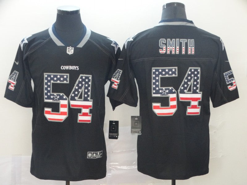 Men's Dallas Cowboys Jaylon Smith #54 Black Authentic Game Jerseys