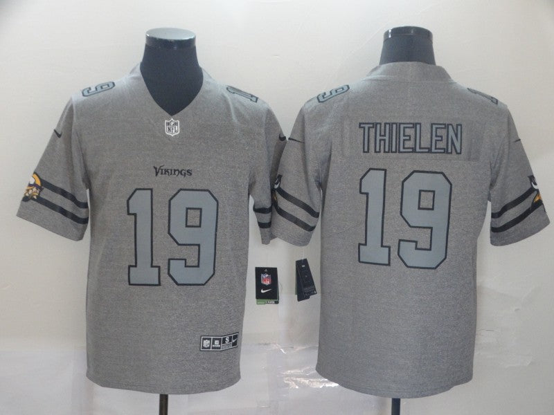 Men's Minnesota Vikings Adam Thielen #19 Gray Game Jerseys