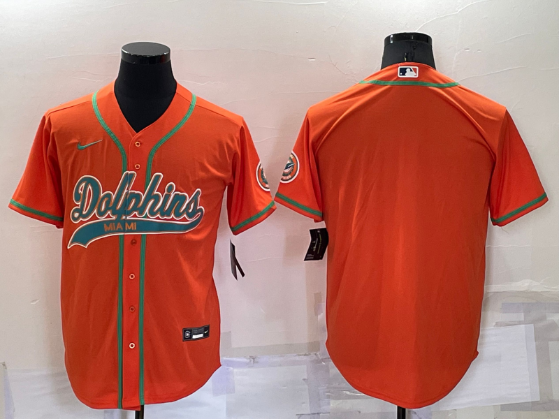 Men's Miami Dolphins Orange Blank Jerseys