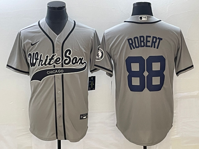 Men's Chicago White Sox Luis Robert #88 Gray Replica Player Jerseys Joint Edition