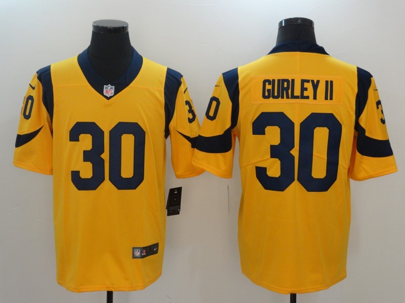 Men's Los Angeles Rams Todd Gurley II #30 Yellow Game Jerseys