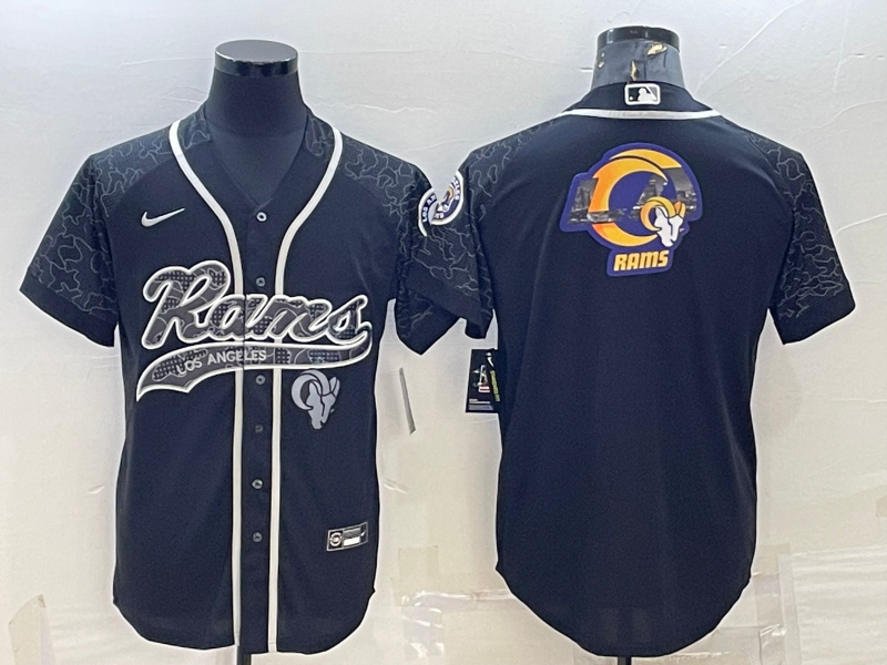 Men's Los Angeles Rams Black RFLCTV Limited Jerseys