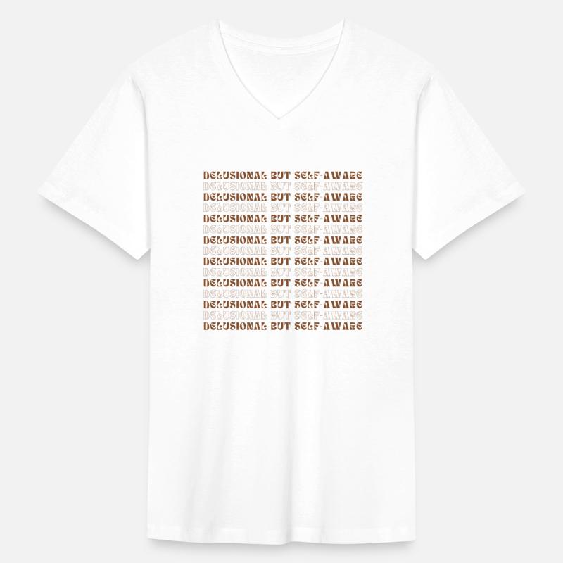 Delusional but Self-Aware – Brown Typography Art