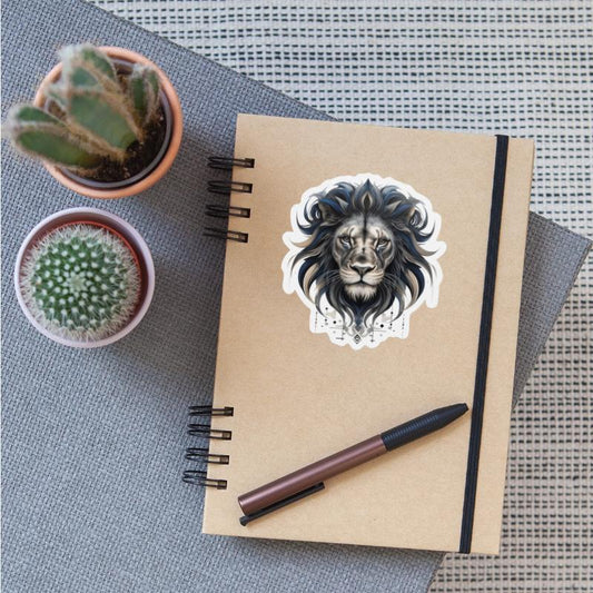 Detailed Illustration Of An Ashen Lion Face