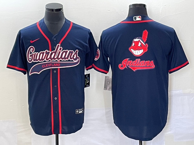Men's Cleveland Guardians Navy Alternate Official Replica Jerseys