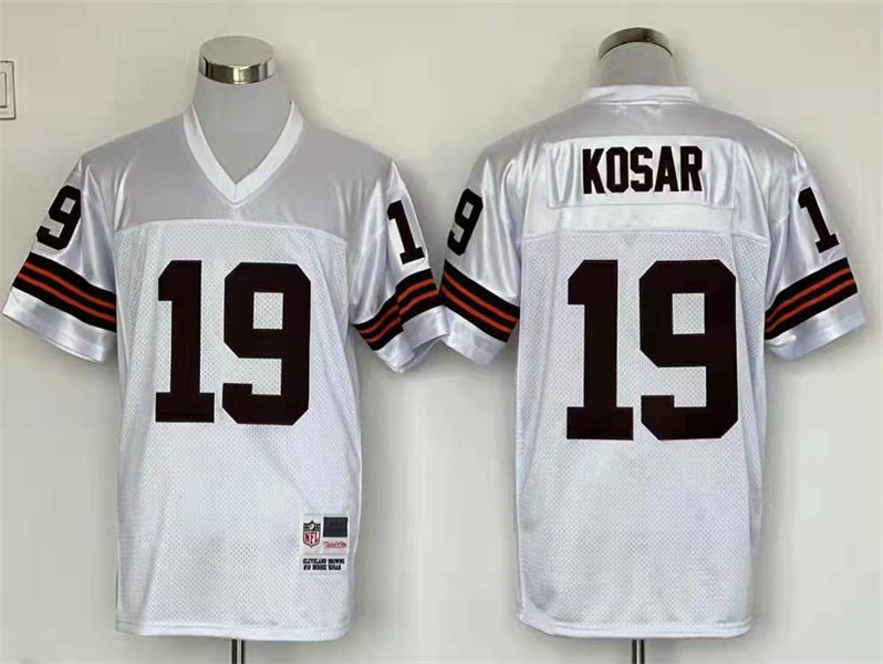 Men's Cleveland Browns Bernie Kosar Mitchell & Ness White Legacy Replica Player Jerseys