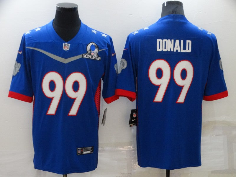 Men's Los Angeles Rams Aaron Donald #99 Blue All Star Game Jerseys