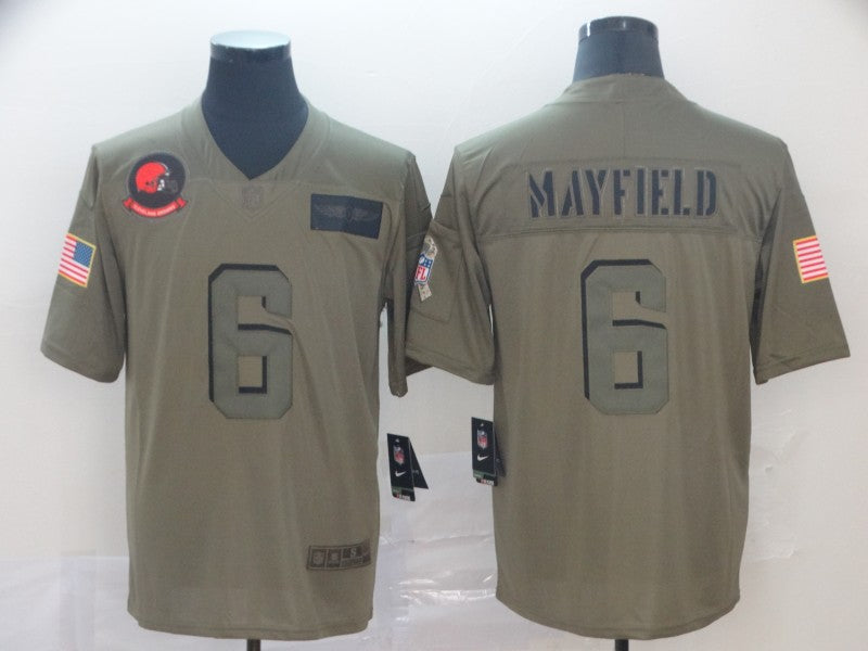 Men's Cleveland Browns Baker Mayfield Olive Limited Jerseys