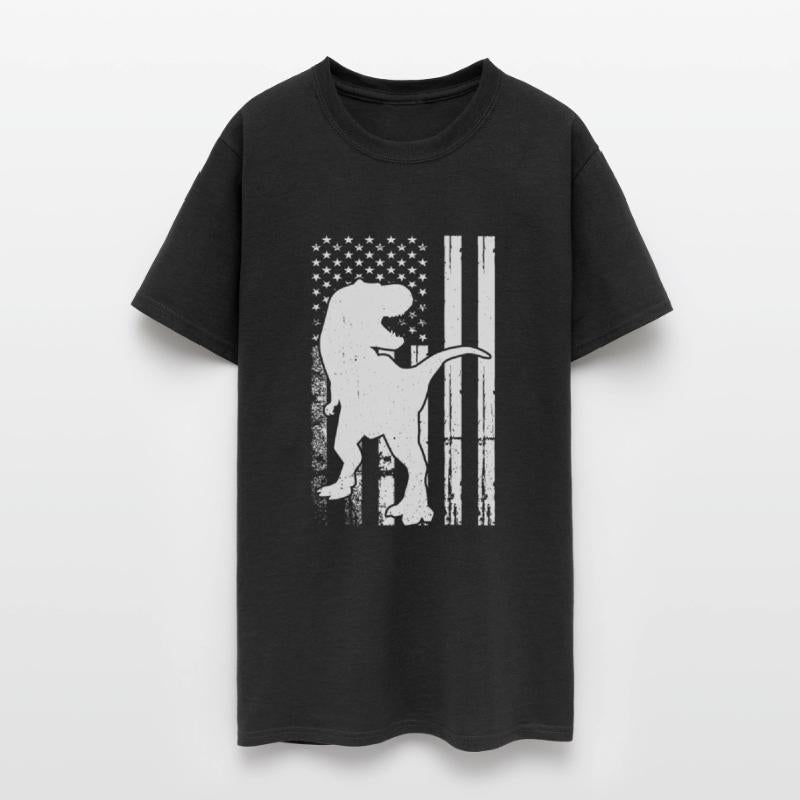 Dinosaur US Flag Dino Silhouette Dino