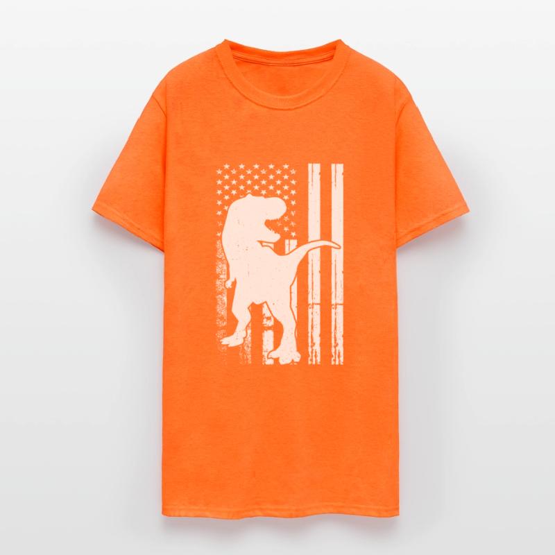 Dinosaur US Flag Dino Silhouette Dino