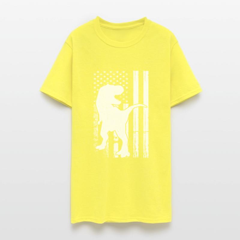 Dinosaur US Flag Dino Silhouette Dino