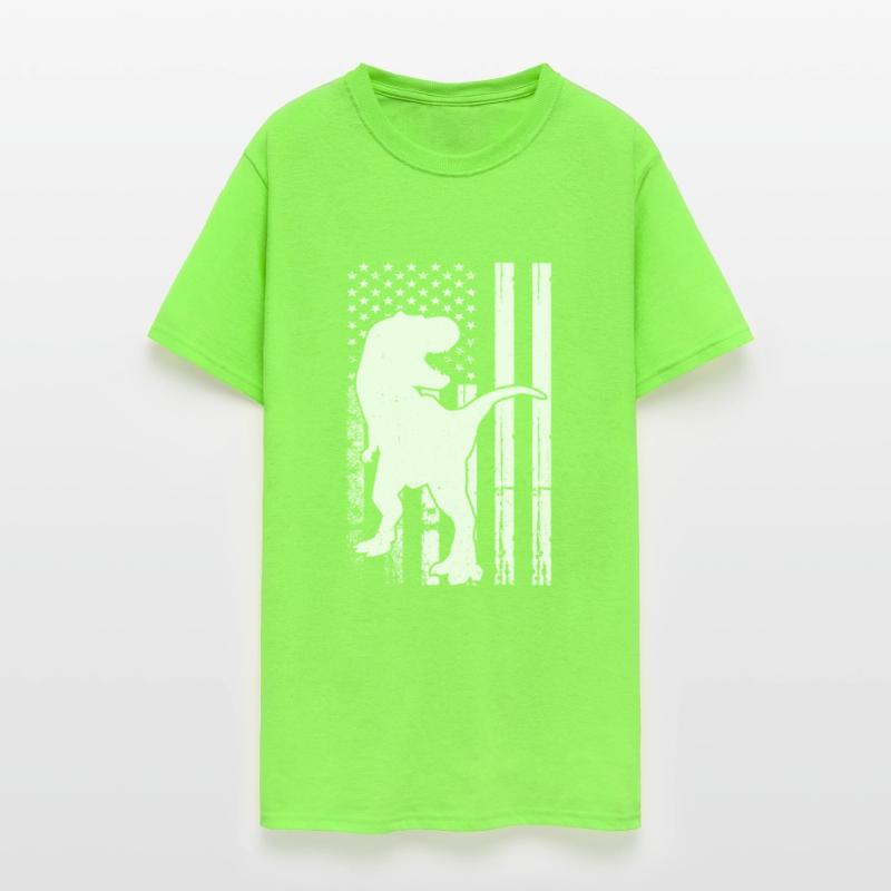 Dinosaur US Flag Dino Silhouette Dino