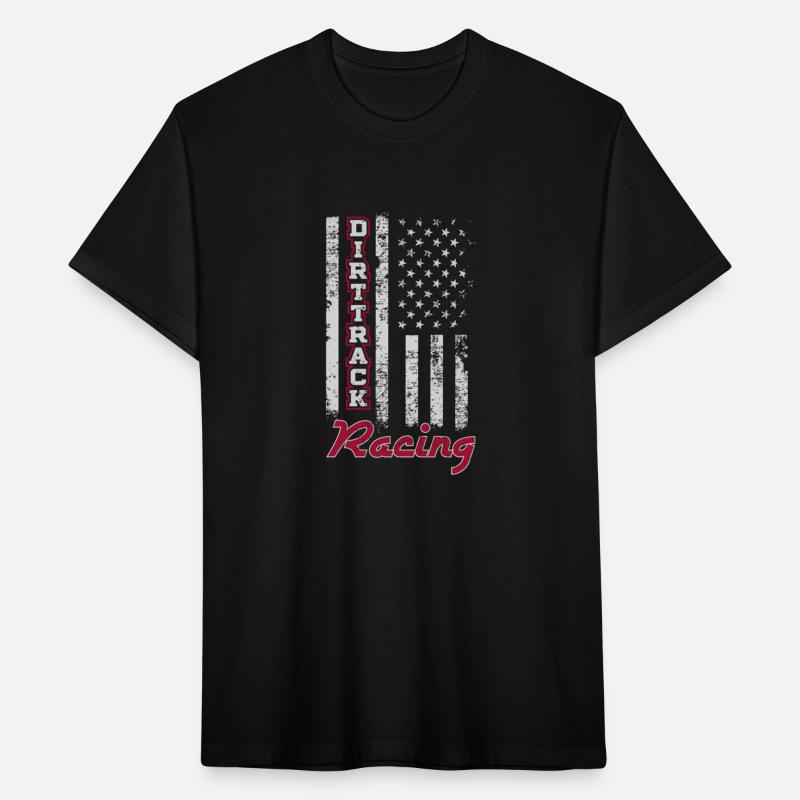 Dirt Track Racing American Flag