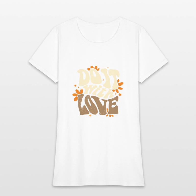 Do it with Love beige slogan