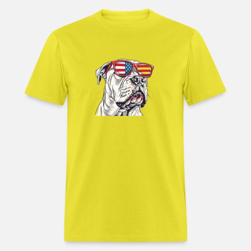 Dogo Argentino dog. 4th of July and memorial day