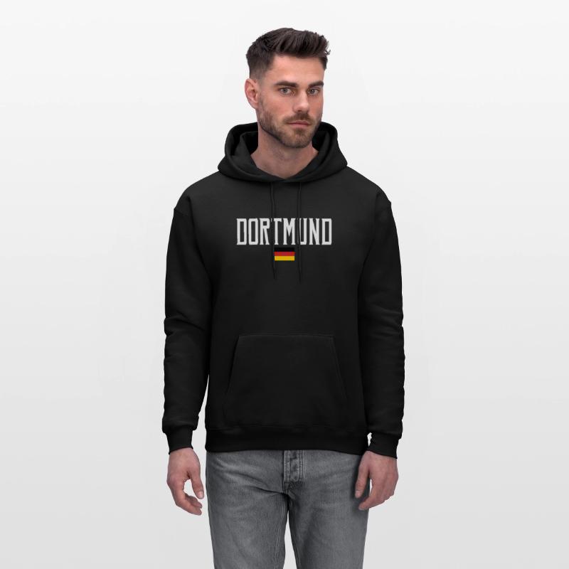 Dortmund Germany Flag White Text