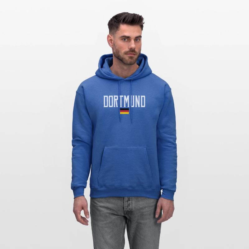 Dortmund Germany Flag White Text