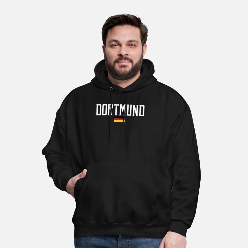 Dortmund Germany Flag White Text