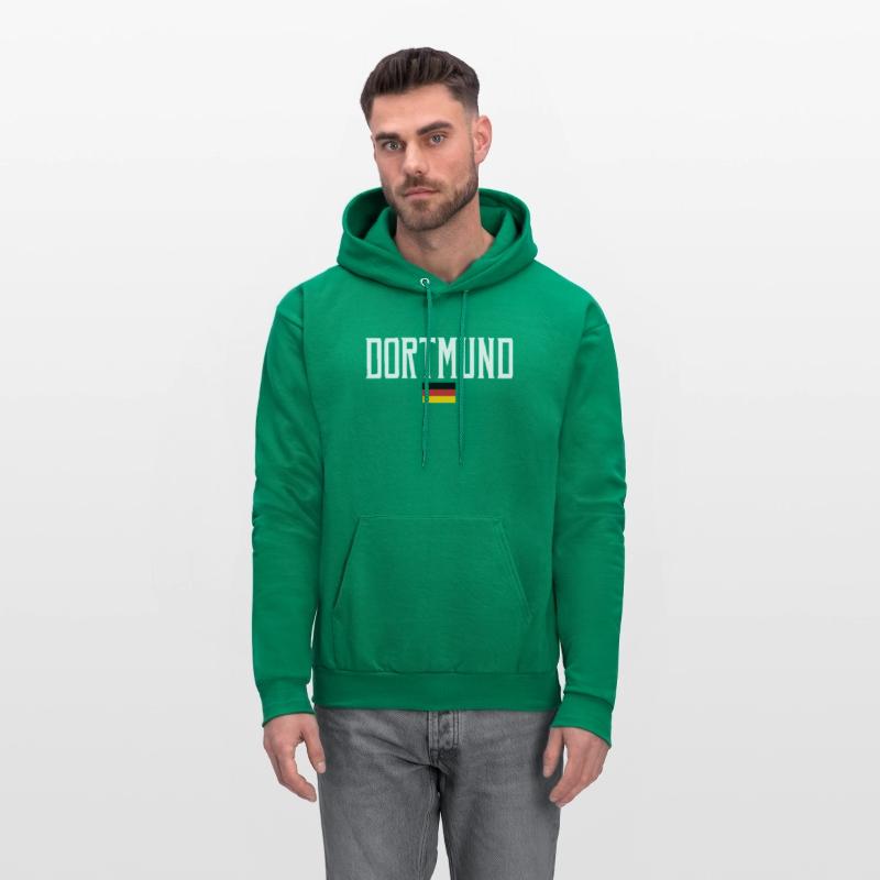 Dortmund Germany Flag White Text