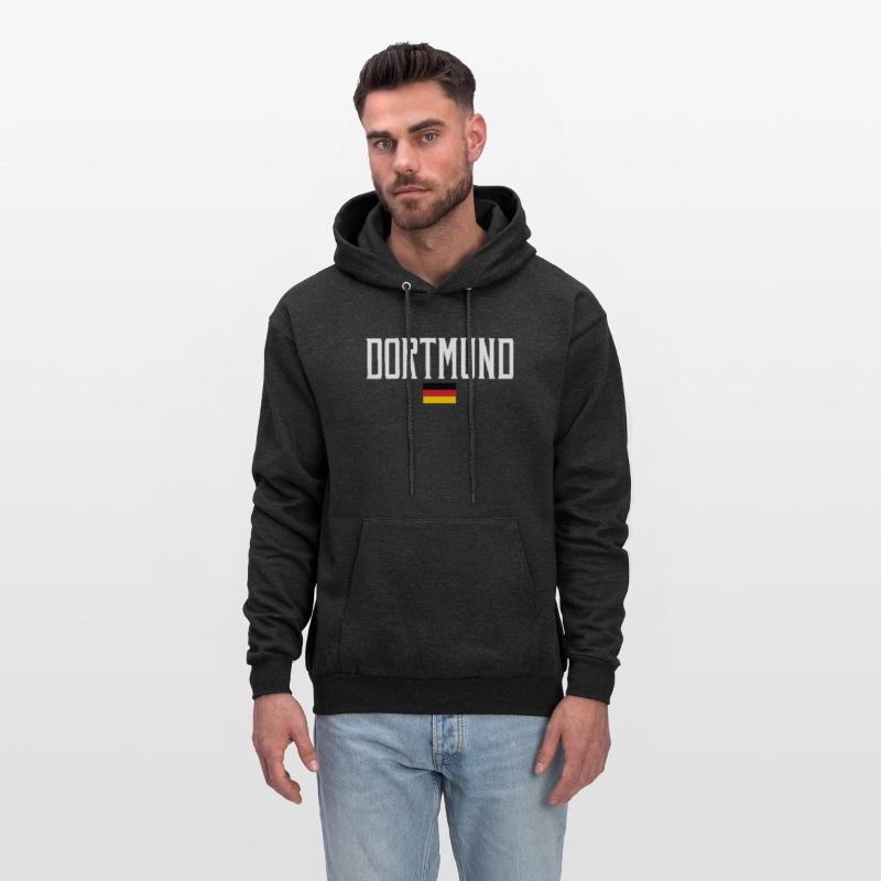 Dortmund Germany Flag White Text