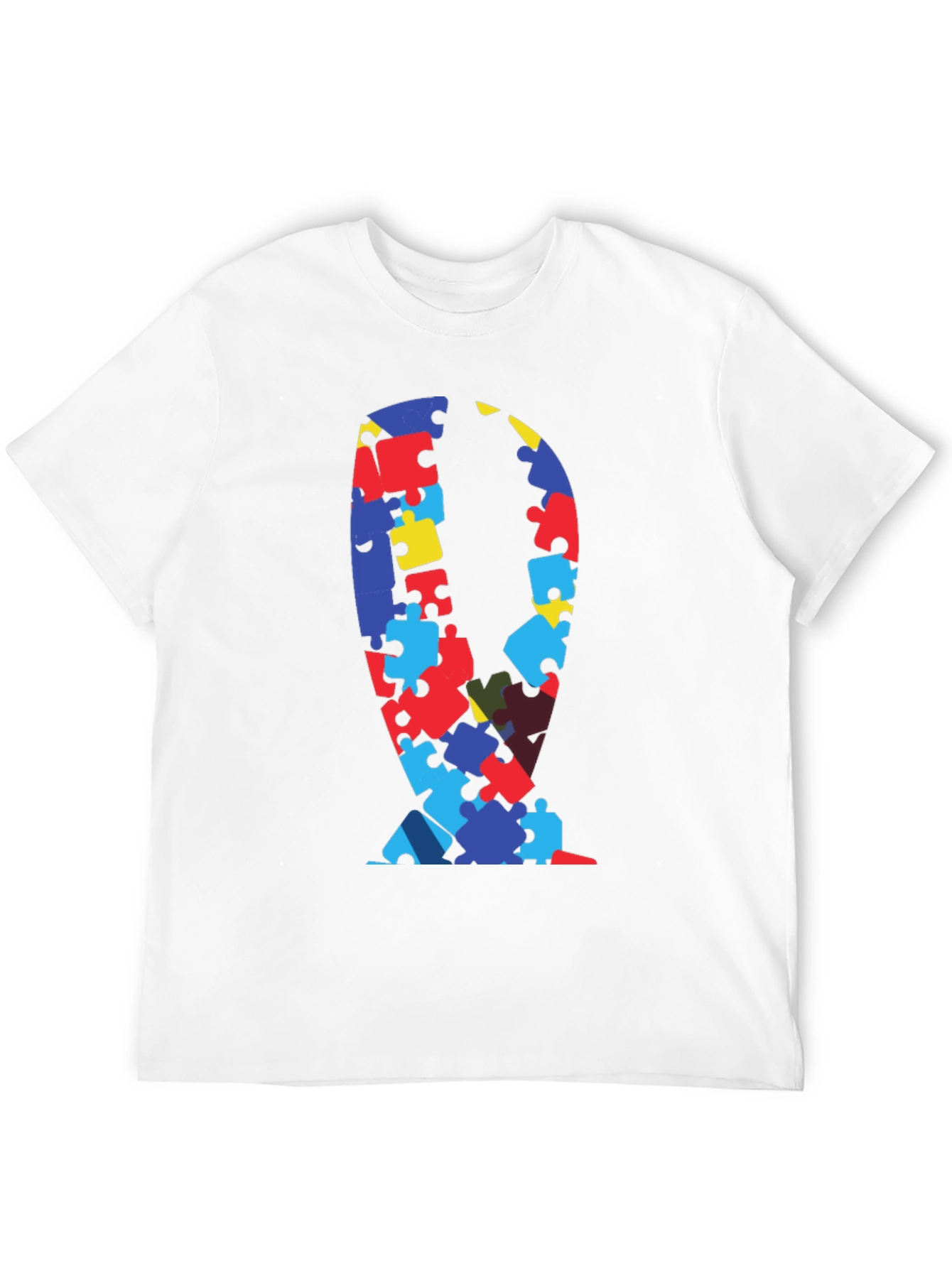 Puzzle Piece Ribbon Graphic Tee