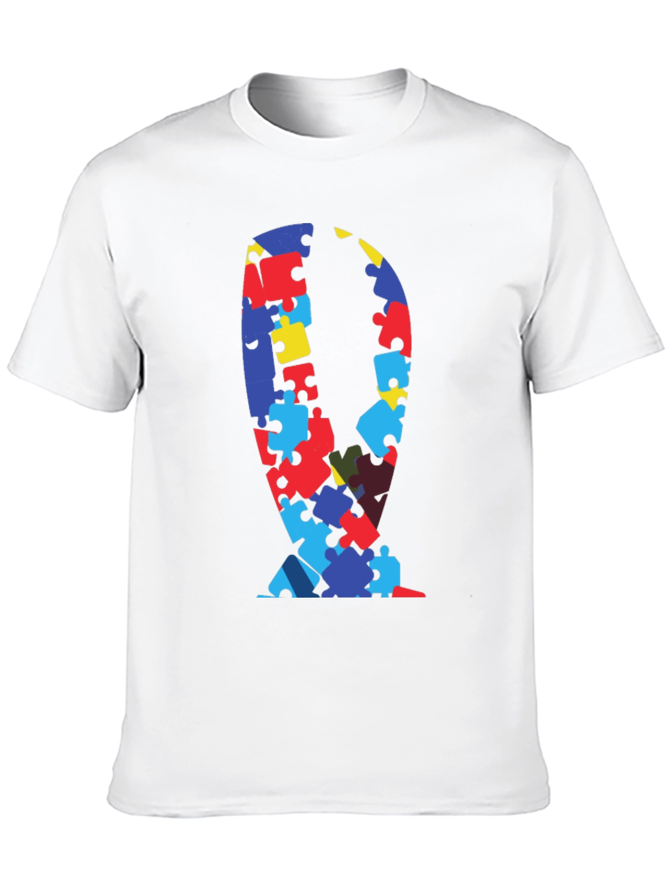 Puzzle Piece Ribbon Graphic Tee
