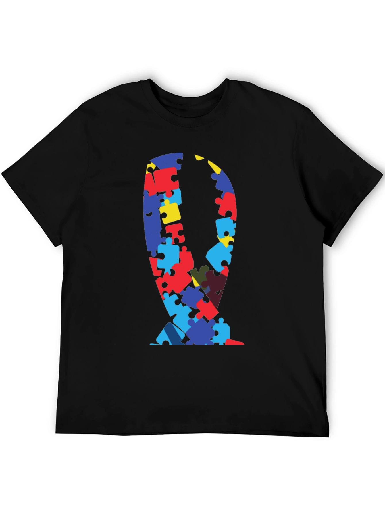 Puzzle Piece Ribbon Graphic Tee