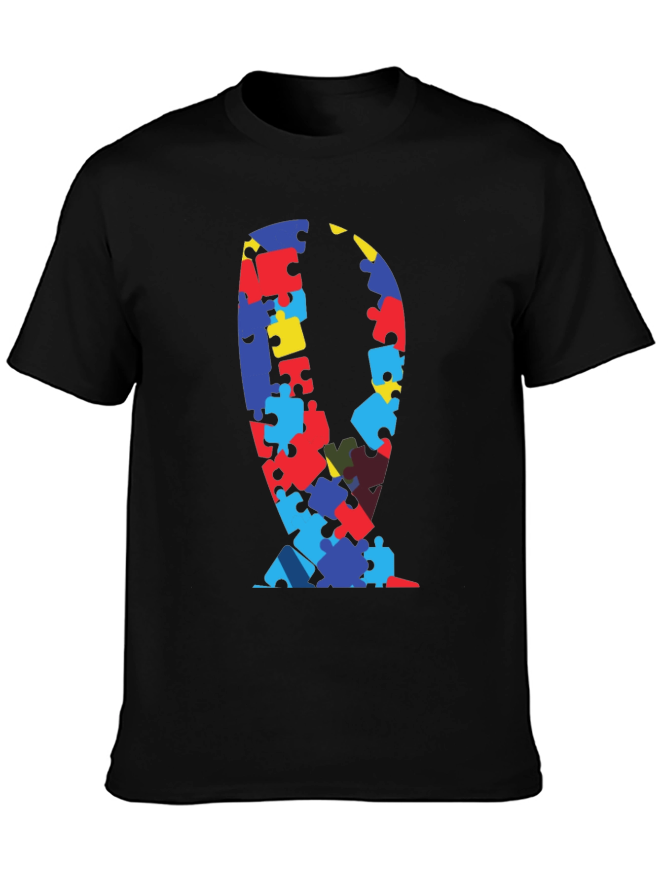 Puzzle Piece Ribbon Graphic Tee