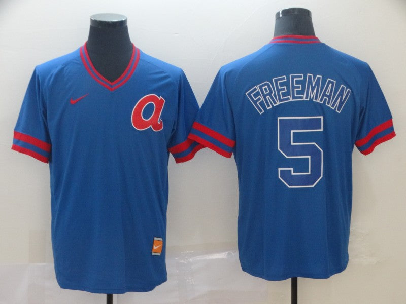 Men's Atlanta Braves Freedie Freeman #5 Blue Replica Jerseys