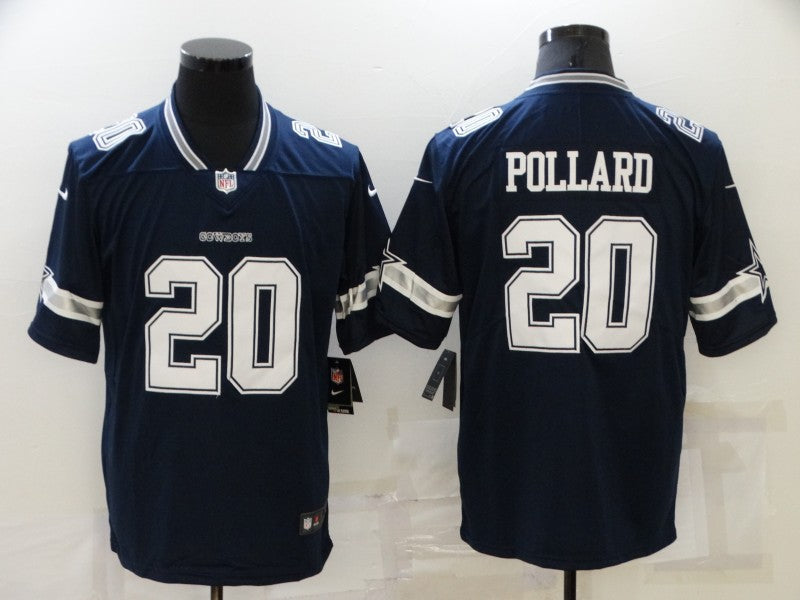 Men's Dallas Cowboys Tony Pollard #20 Navy Game Player Jerseys