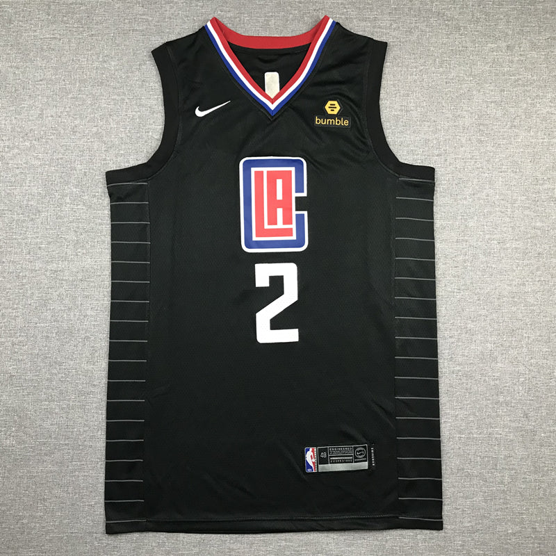 Men's LA Clippers Kawhi Leonard #2 Black 2022/23 Statement Edition Swingman Jerseys