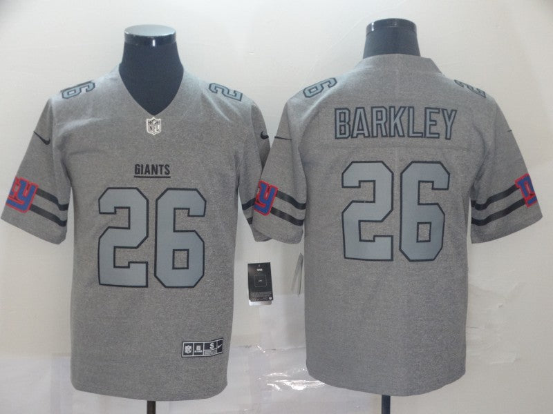 Men's New York Giants Saquon Barkley #26 Gray Game Player Jerseys